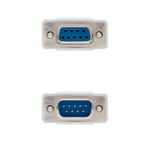Nanocable Serielles Kabel RS232 DB9-Stecker auf DB9-Buchse, 1,8 m, Beige