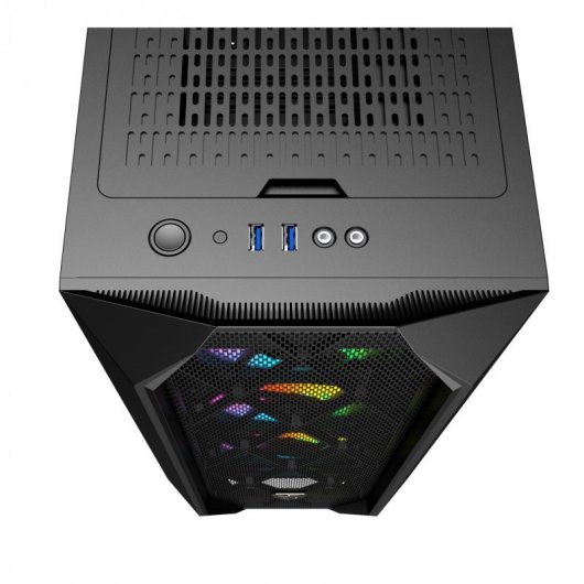 Nfortec Synistra Cristal Templado USB 3.0 RGB Negro