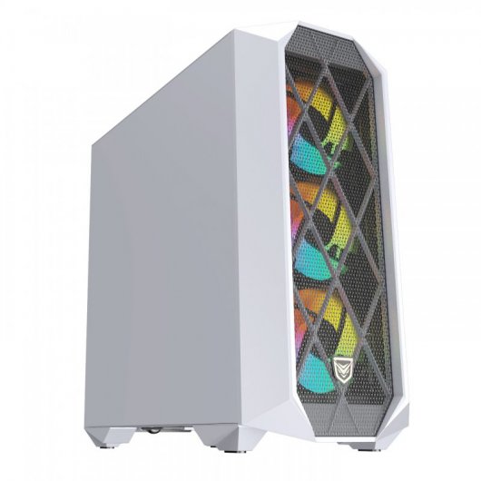 Nfortec Synistra Cristal Templado USB 3.0 RGB Blanco