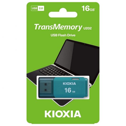 Kioxia TransMemory U202 16GB USB 2.0 Azul Claro