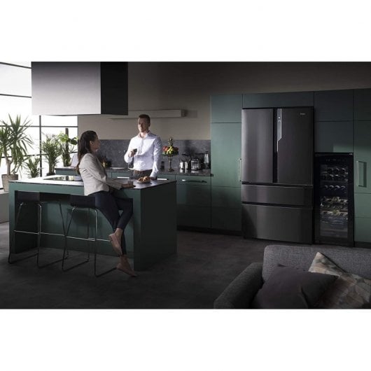 Haier HB26FSNAAA Frigorífico Americano E Negro