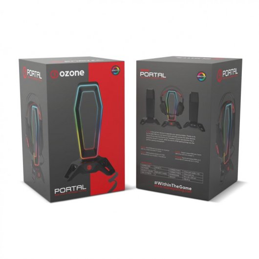 Ozone Portal Soporte para Auriculares RGB con Sonido Virtual Envolvente 7.1