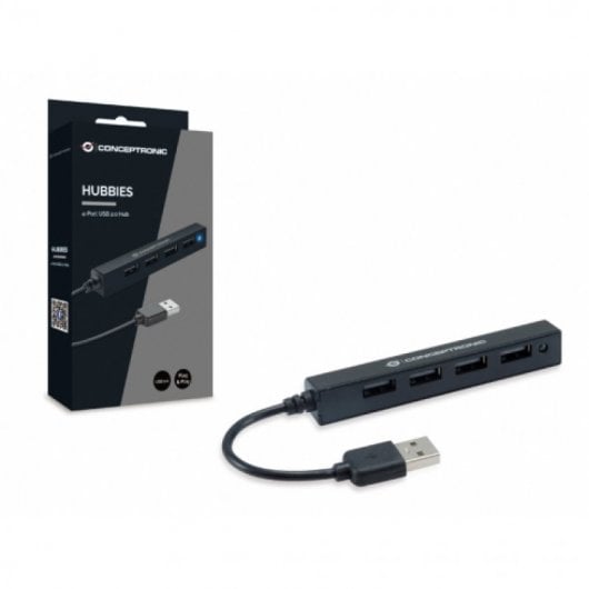 Conceptronic Hubbies Concentrador USB 2.0 de 4x Puertos