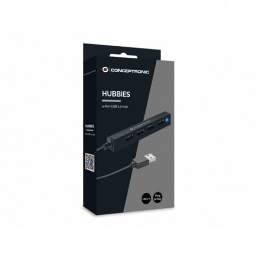 Conceptronic Hubbies Concentrador USB 2.0 de 4x Puertos
