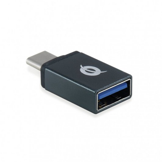 Conceptronic Hubbies Concentrador USB 3.0 x4 con Adaptador OTG USB-C