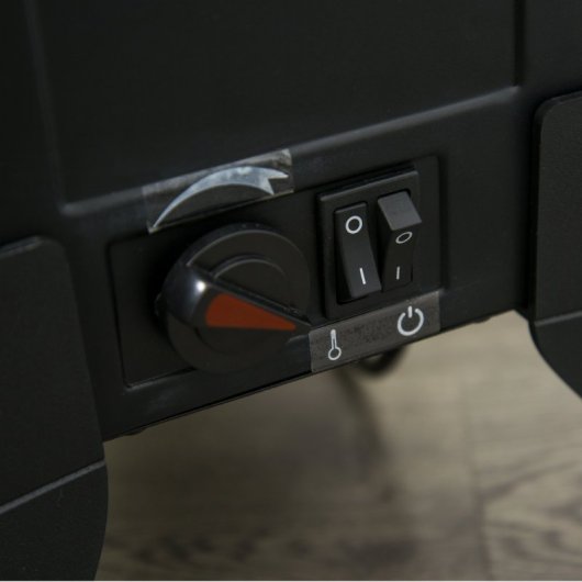 HomCom Chimenea Eléctrica Llama LED 1800W Negra