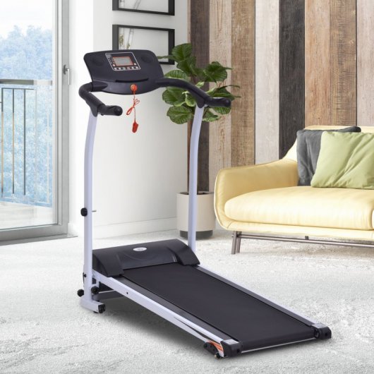 HomCom Cinta de Correr Plegable Negro/Blanco