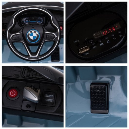 HomCom BMW i8 Coupé Coche Eléctrico Azul