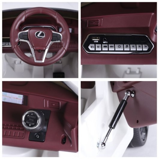 HomCom Lexus LC500 Coche Eléctrico Blanco