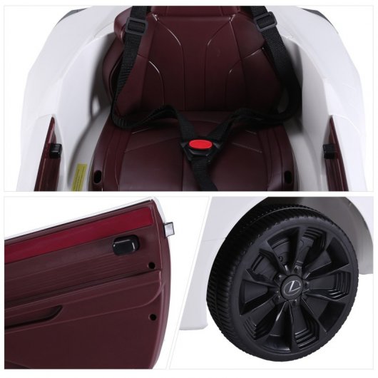 HomCom Lexus LC500 Coche Eléctrico Blanco