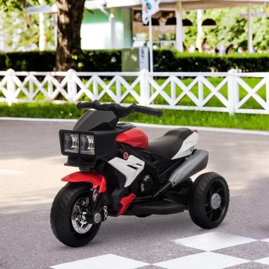 HomCom Triciclo Eléctrico 6V Rojo/Negro