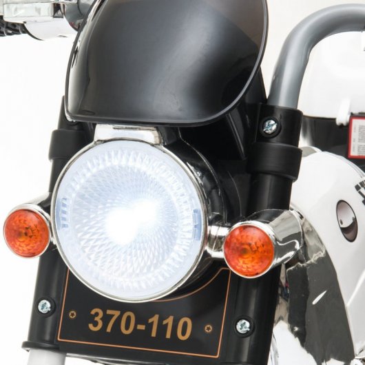 HomCom Triciclo Moto Eléctrico Blanco con Maletero