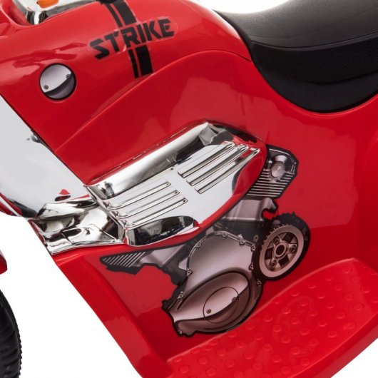HomCom Triciclo Moto Eléctrico Rojo con Maletero