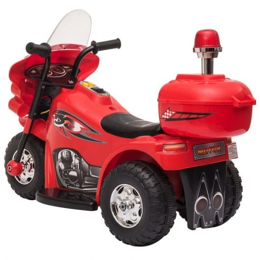 HomCom Triciclo Eléctrico Rojo con Maletero