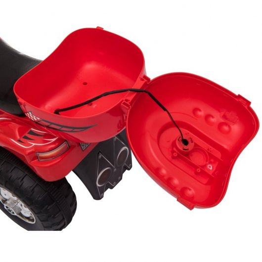 HomCom Triciclo Eléctrico Rojo con Maletero