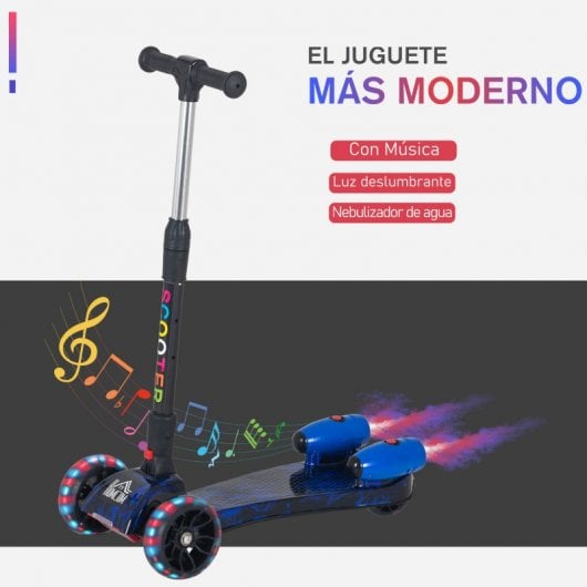 HomCom Patinete Infantil Azul