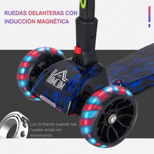 HomCom Patinete Infantil Azul