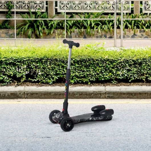HomCom Patinete Infantil Negro