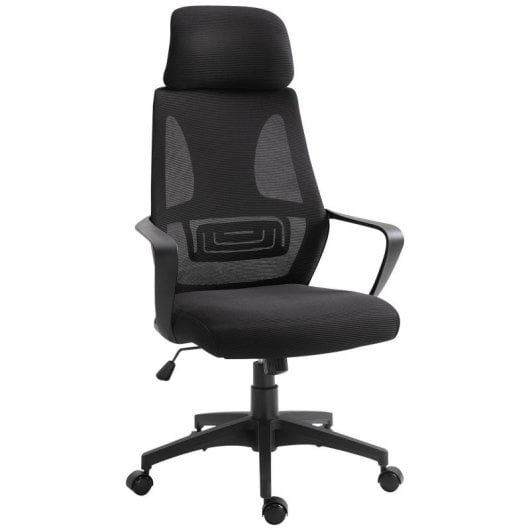 Vinsetto Silla de Oficina Ergonómica Negra