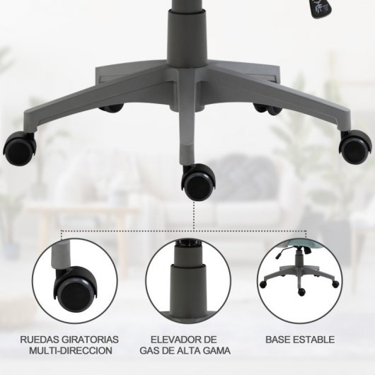 Vinsetto Silla de Oficina Ergonómica Azul