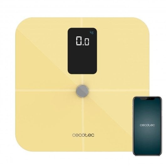 Balança de banho Cecotec Surface Precision 10400 Smart Healthy Vision Yellow Bluetooth e Medição Corporal
