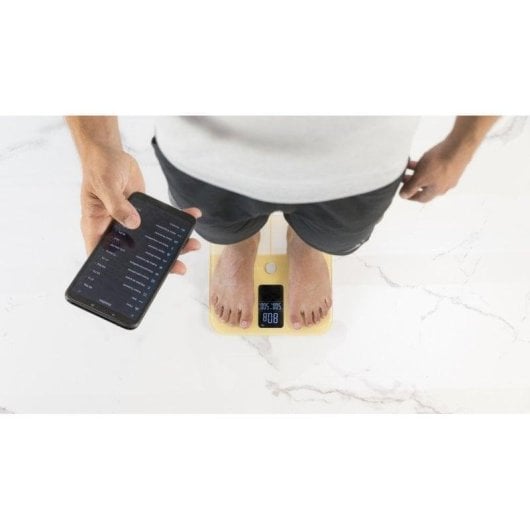 Balança de banho Cecotec Surface Precision 10400 Smart Healthy Vision Yellow Bluetooth e Medição Corporal