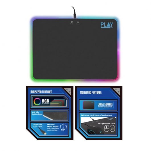 Ewent PL3341 Tapete Gaming RGB Preto