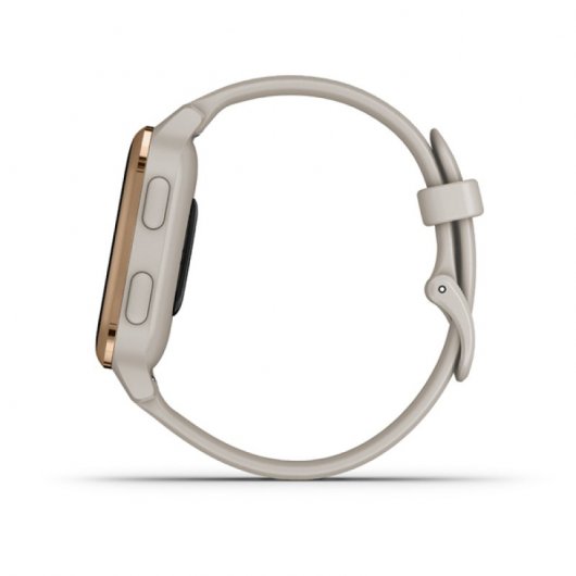 Garmin Venu Sq Music Edition Smartwatch Gold Rose Correa Blanca
