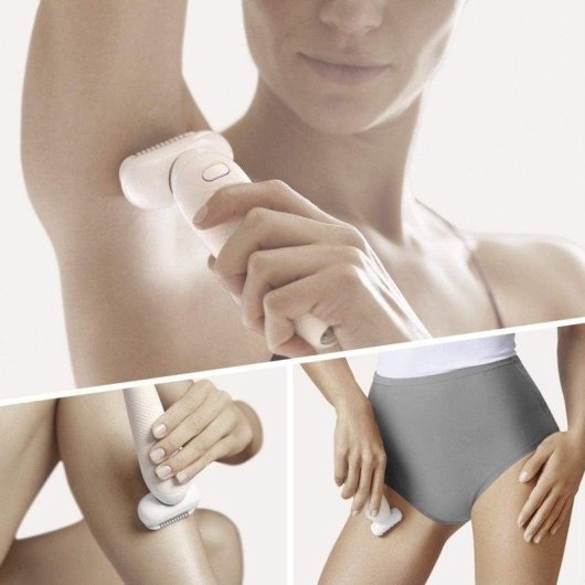 Epilierer Braun Silk-épil 9002 Flex Kabellos 2 Stufen 4 Aufsätze Wet & Dry