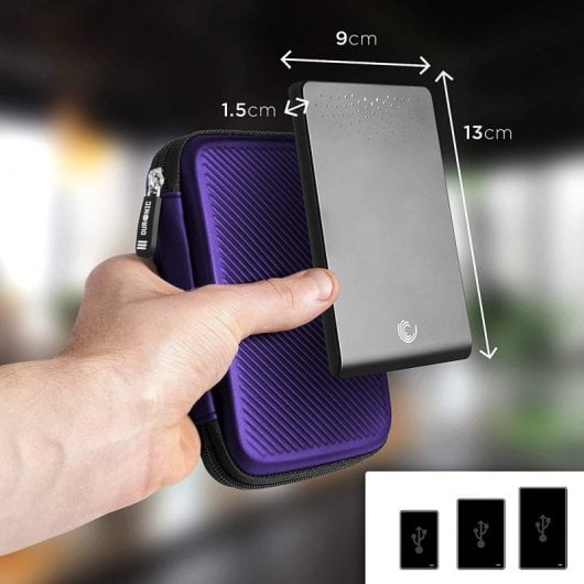 Duronic HDC2/VT Funda Protectora de Goma para Disco Duro Violeta