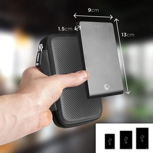 Duronic HDC2/GE Funda Protectora de Goma para Disco Duro Gris