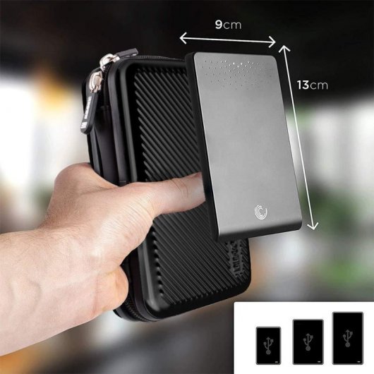 Duronic HDC3/BK Funda Protectora para Disco Duro Negro