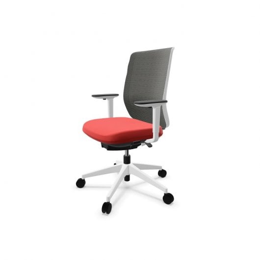 Actiu Trim Silla de Oficina Malla Negra/Blanca/Roja