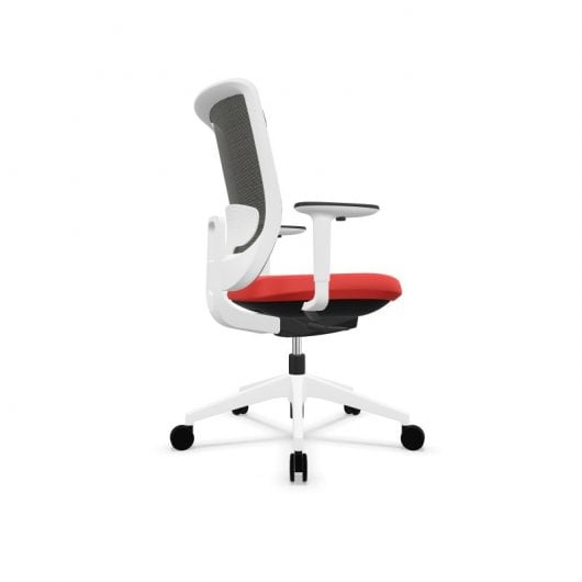 Actiu Trim Silla de Oficina Malla Negra/Blanca/Roja