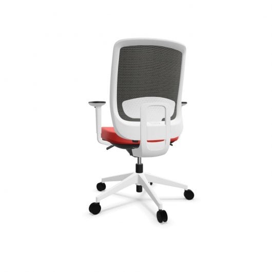 Actiu Trim Silla de Oficina Malla Negra/Blanca/Roja