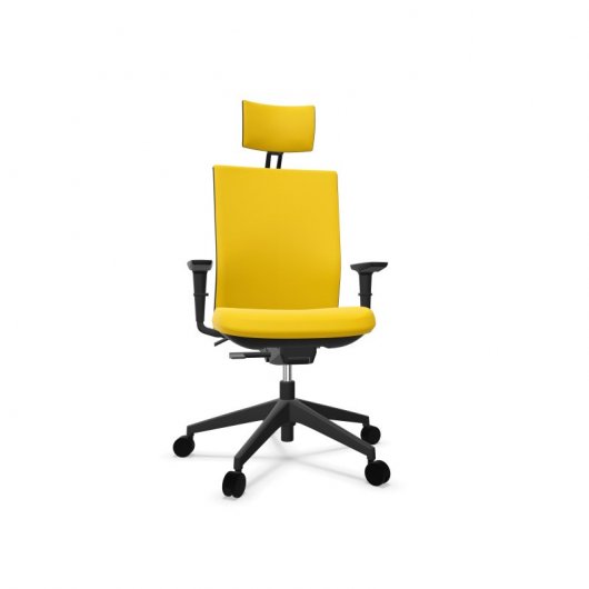 Actiu Stay Silla de Oficina con Cabezal Amarilla/Negra