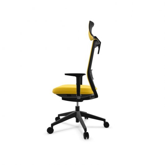 Actiu Stay Silla de Oficina con Cabezal Amarilla/Negra