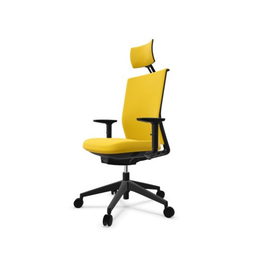 Actiu Stay Silla de Oficina con Cabezal Amarilla/Negra