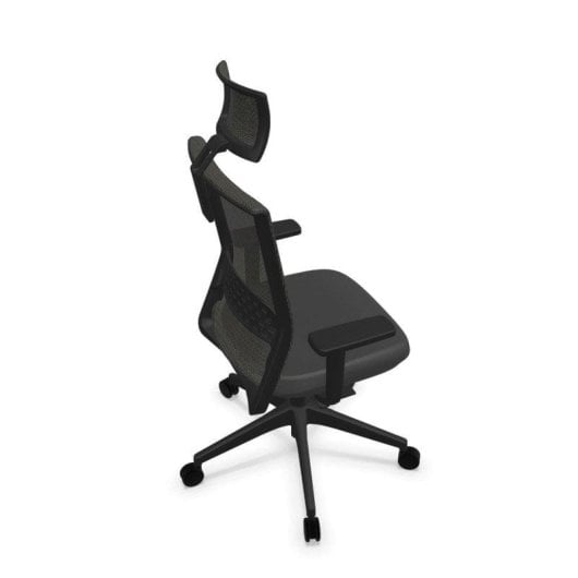 Silla de oficina Actiu Stay Carbon Black con cabezal y mecanismo Syncro
