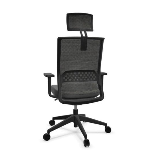 Silla de oficina Actiu Stay Carbon Black con cabezal y mecanismo Syncro