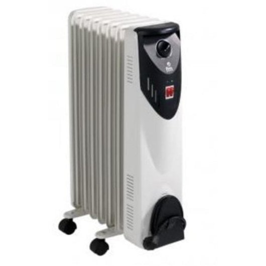 Radiateur à Huile FM Calefacción RW-15 1500W 7 Éléments Roulettes Compact
