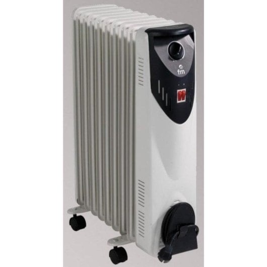 Radiateur à Huile FM Calefacción RW-20 2000W 9 Éléments Noir Gris