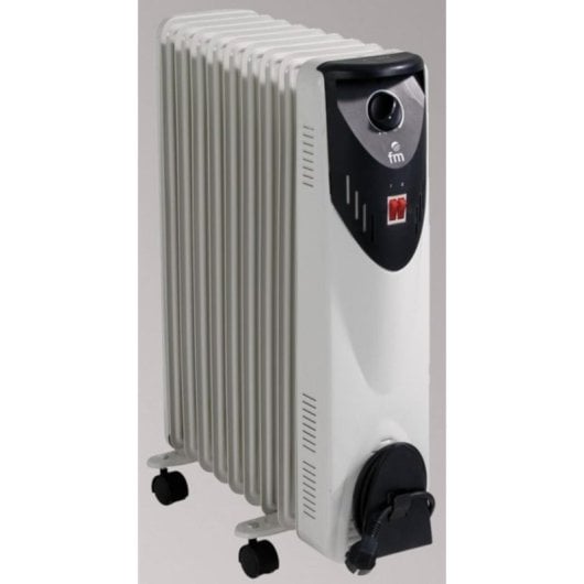 Radiateur à Huile FM Calefacción RW-20 2000W 9 Éléments Noir Gris