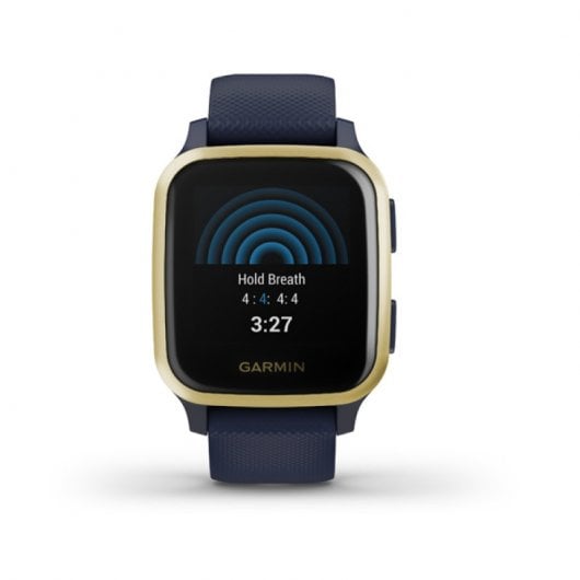 Garmin Venu Sq Music Edition Smartwatch Light Gold Bracelete Azul