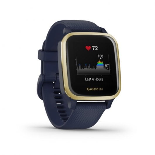 Garmin Venu Sq Music Edition Smartwatch Light Gold Bracelete Azul