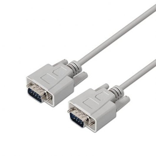 Nanocable Cable Serie RS232 DB9 Macho/Macho 3m Beige
