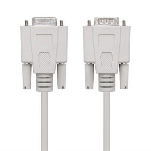 Nanocable Cable Serie RS232 DB9 Macho/Macho 3m Beige