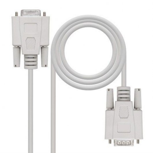 Nanocable Cabo Serial DB9 Macho/Macho 1.8m Bege