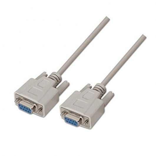 Nanocable DB9-Serie Kabel Buchse/Buchse 1,8 m Beige