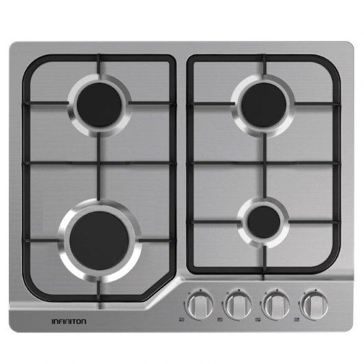 Infiniton GAS419H Placa a Gás 4 Zonas 60cm Inox